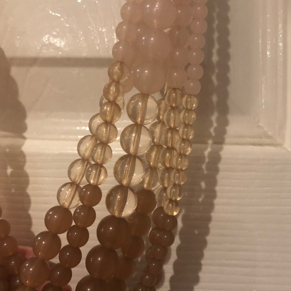 Pink and neutral necklace